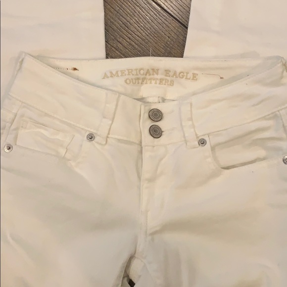 AEO White Denim Artist Crop Stretch Jeans - Picture 4 of 5